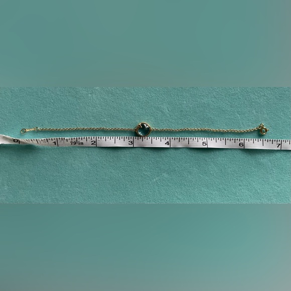 Tiffany yellow gold olive leaf topaz bracelet - Picture 7 of 9